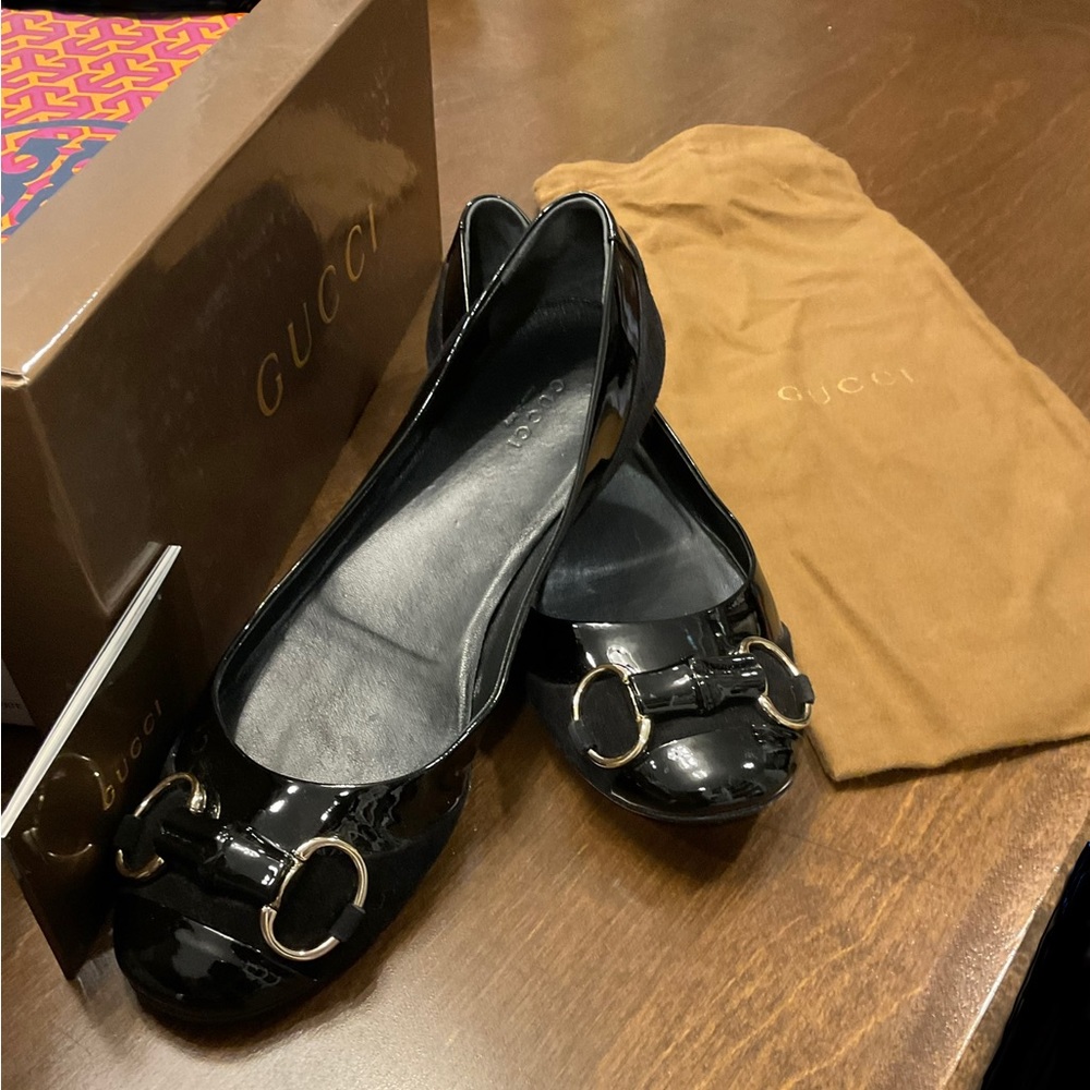 Gucci Classic Horse Bit Embellished Flats